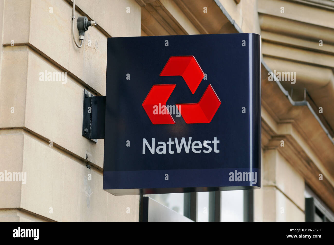 Signe de la banque NatWest Banque D'Images