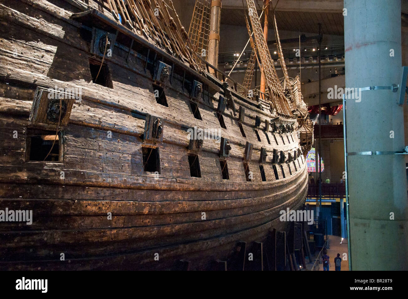 Le navire de guerre suédois Vasa dans le musée Vasa (Vasamuseet) à Stockholm, en Suède. Banque D'Images