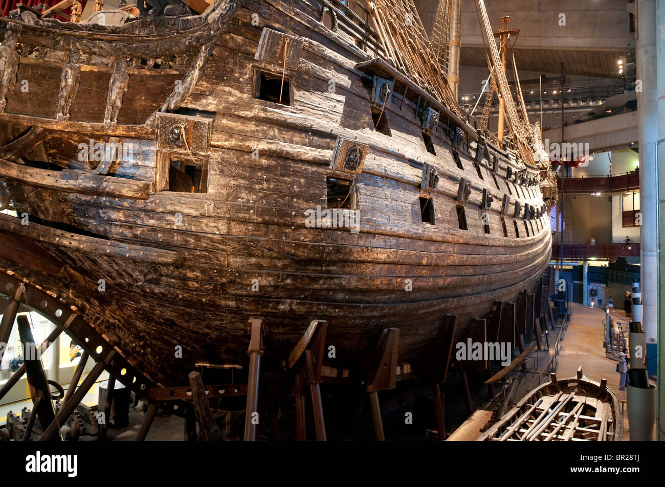 Le navire de guerre suédois Vasa dans le musée Vasa (Vasamuseet) à Stockholm, en Suède. Banque D'Images