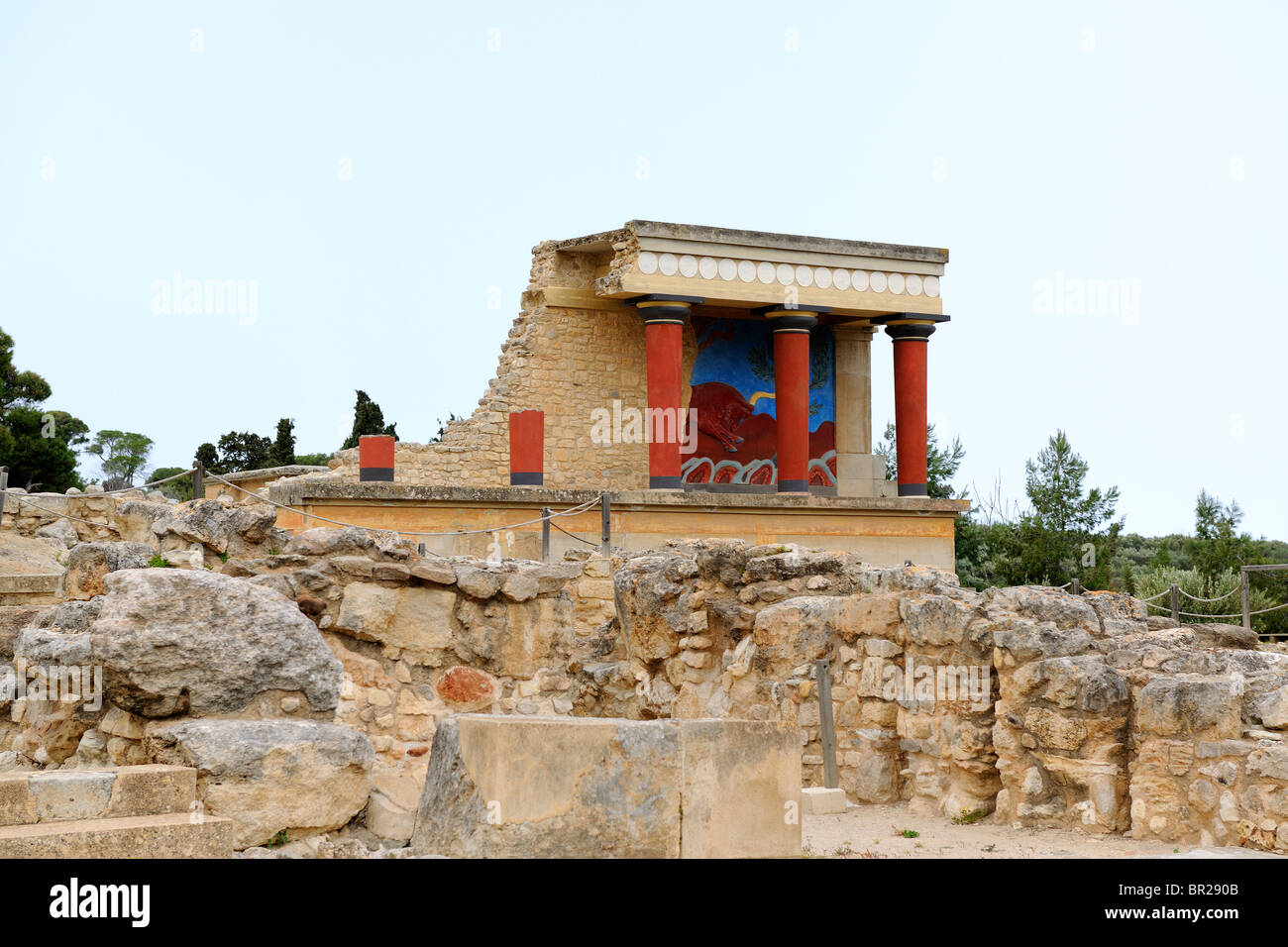 Palais de Knossos en Crète (Grèce) Banque D'Images