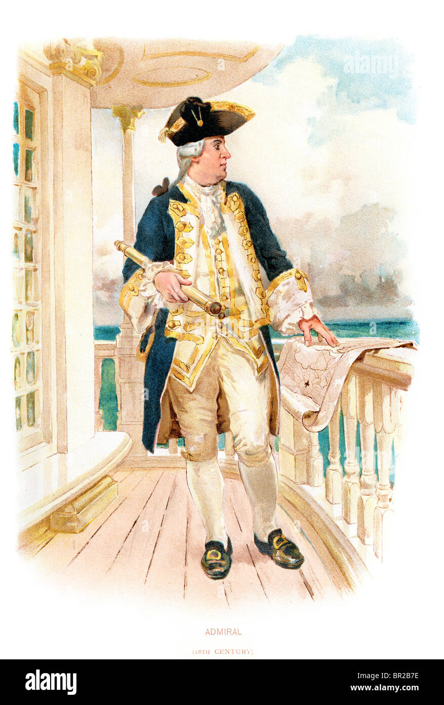 Un amiral de la Marine royale du 18ème siècle. Symons (99) Banque D'Images