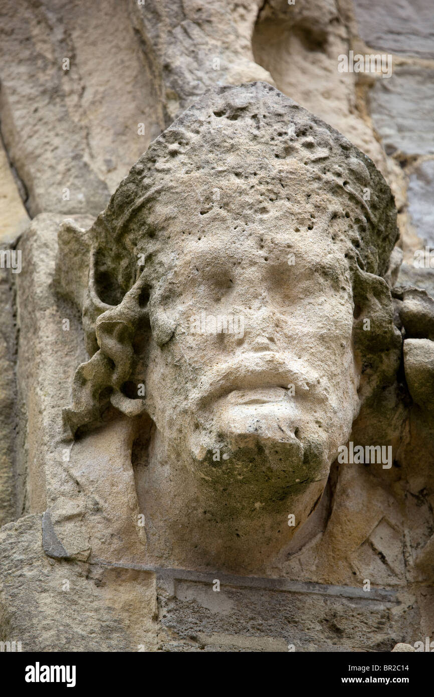 Détail façade Sts Thomas Minster Newport Isle of Wight Banque D'Images