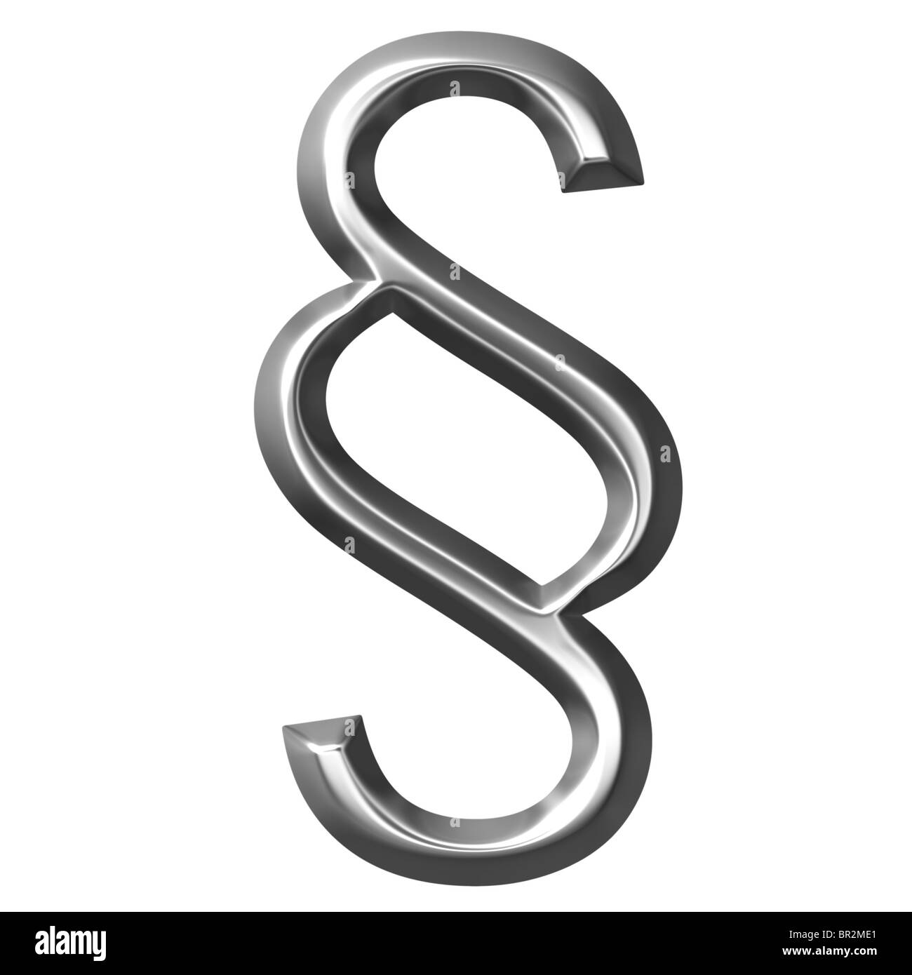 La section d'argent 3d sign Banque D'Images