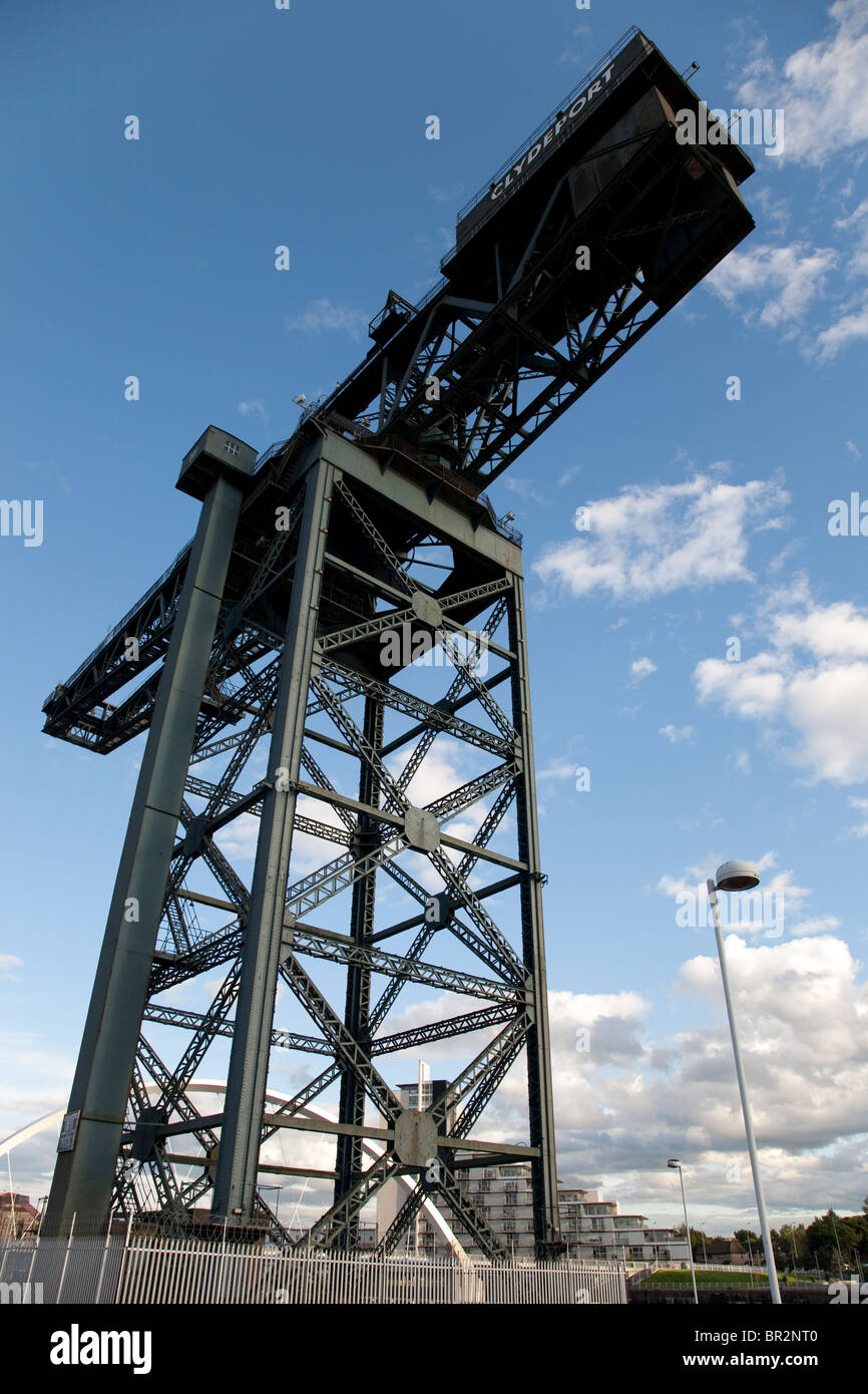 Finnieston Crane sur la rivière Clyde à Glasgow, Ecosse Banque D'Images