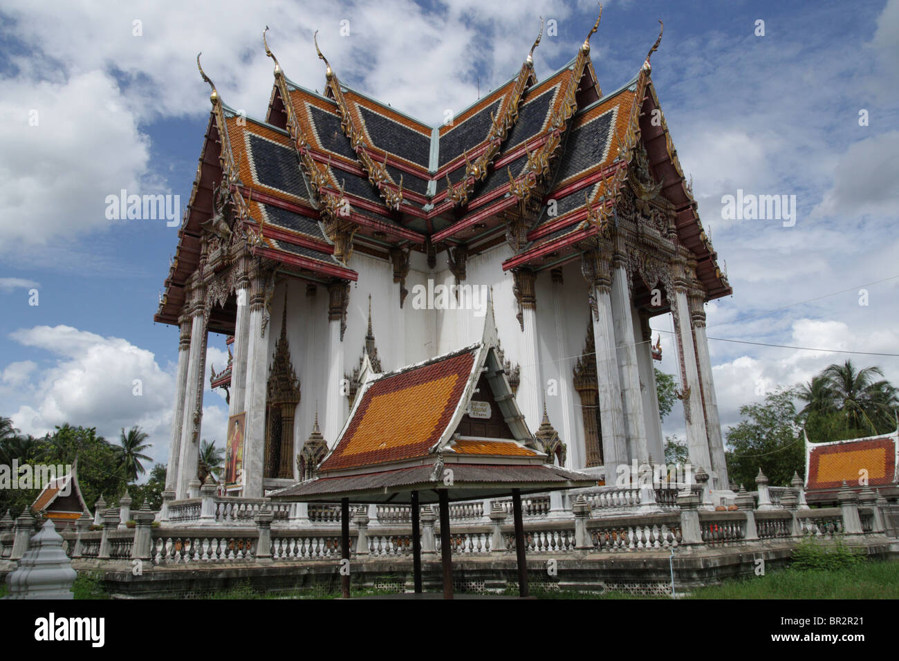 La construction du Temple en Thailande Banque D'Images