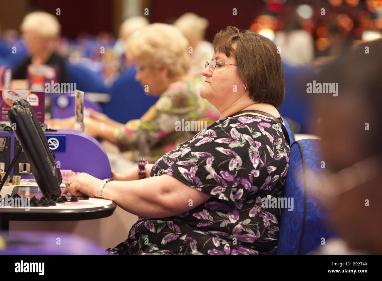 Mecca Bingo Bingo UK company. Les gens jouent au bingo à Catford salle de bingo, Londres, Royaume-Uni. Photo:Jeff Gilbert Banque D'Images