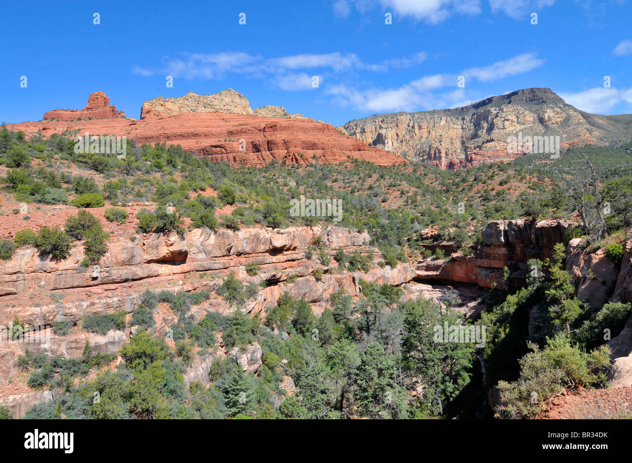 Vue depuis la zone du pont de l'autoroute Midgley 89A Arizona Sedona Banque D'Images