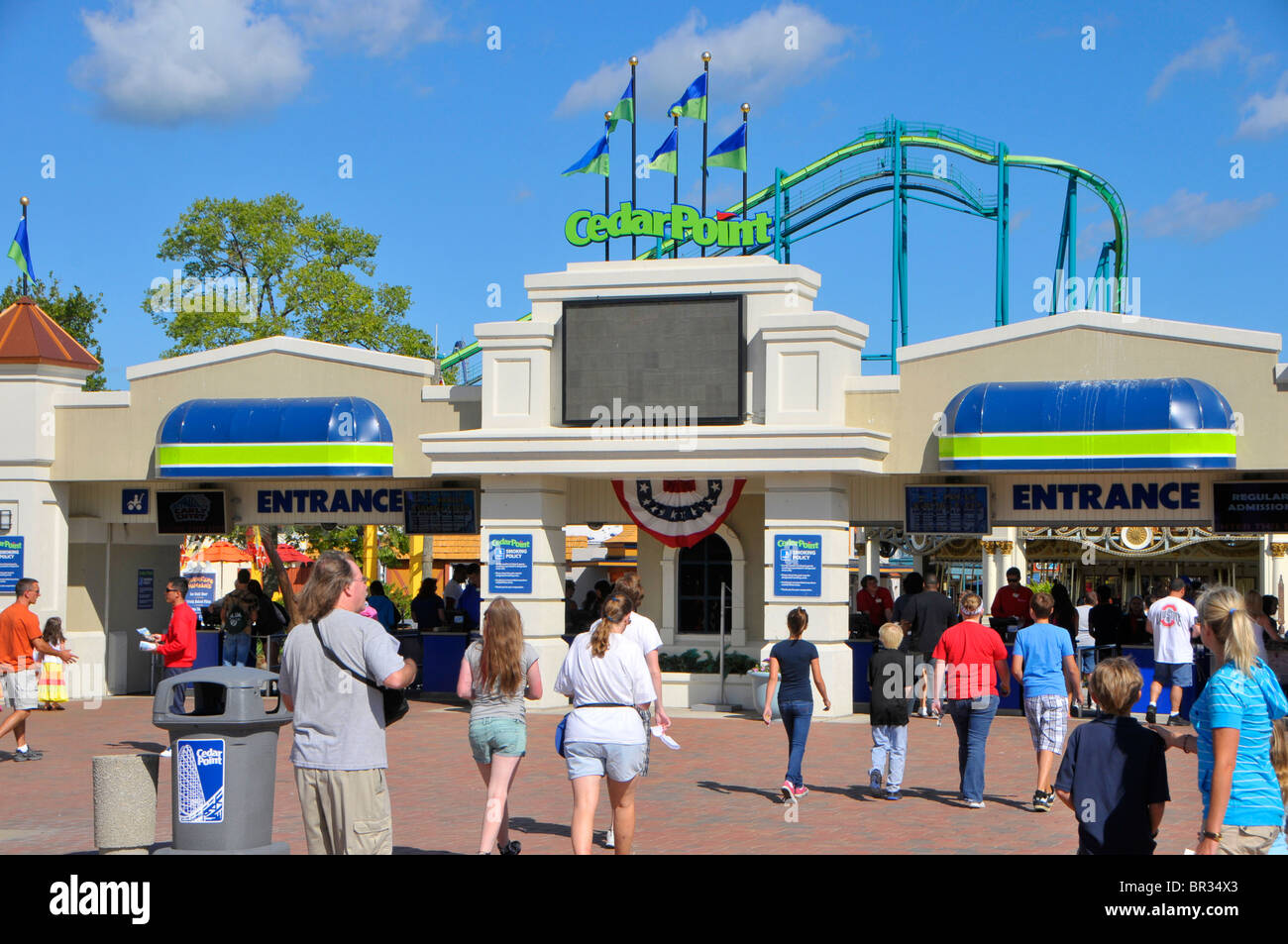 Entrée du Parc d'Attractions Cedar Point Sandusky Ohio Banque D'Images