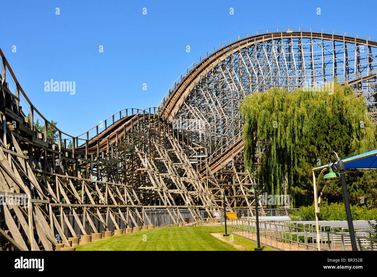 Mean Streak Roller Coaster Cedar Point Amusement Park Sandusky Ohio Banque D'Images