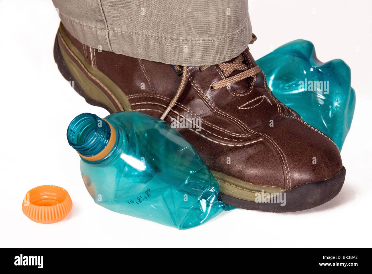 Bouteille de trajet unique de déformation Banque D'Images