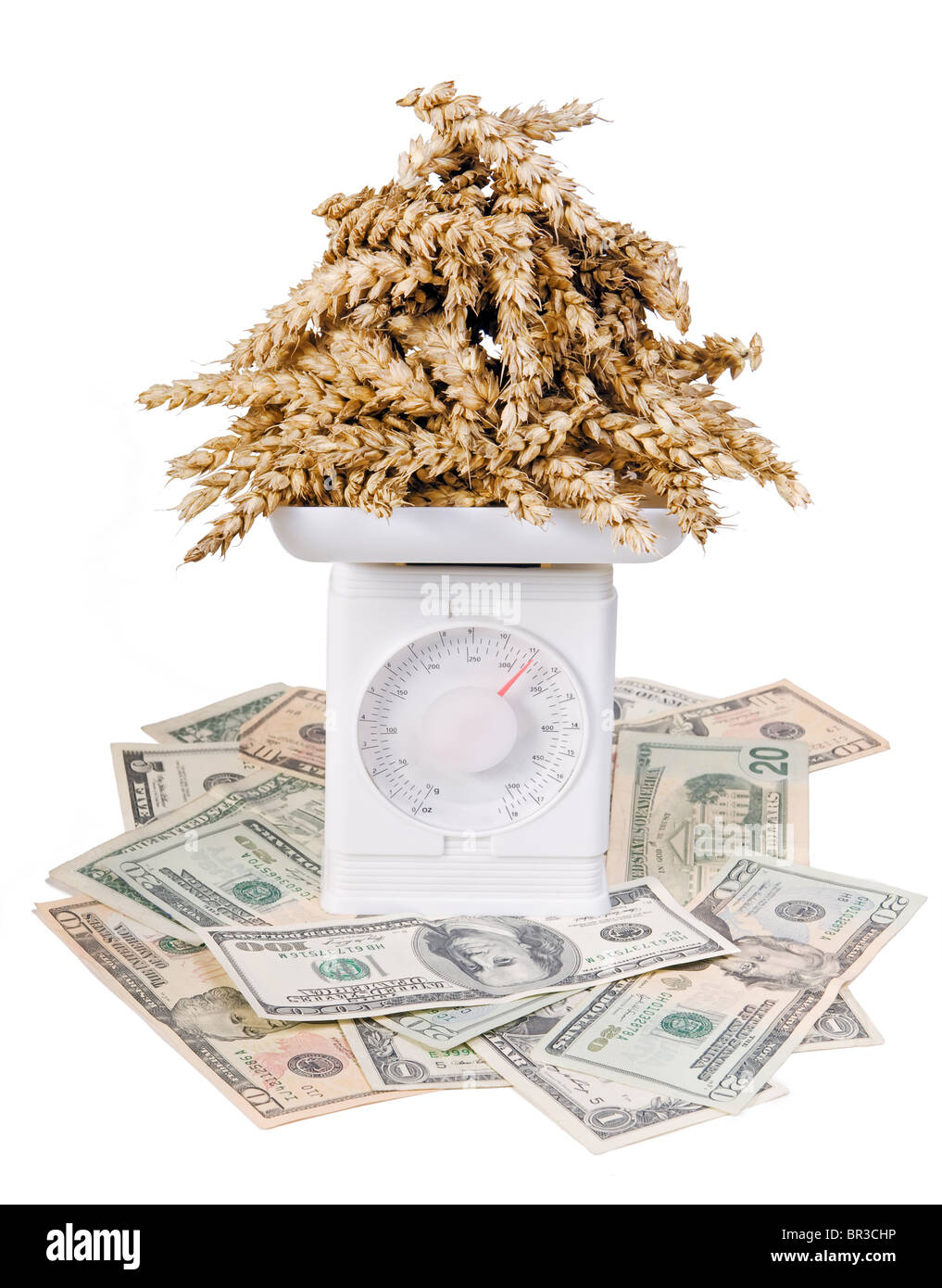 La pesée du grain Banque D'Images