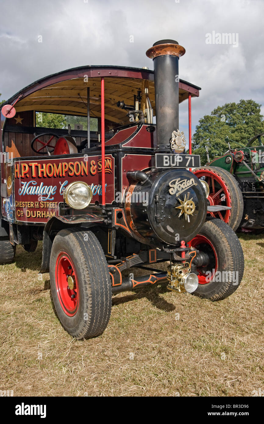 Vapeur Foden Wagon photographié à la vapeur Hunton rassemblement dans Yorkshire du Nord. Banque D'Images