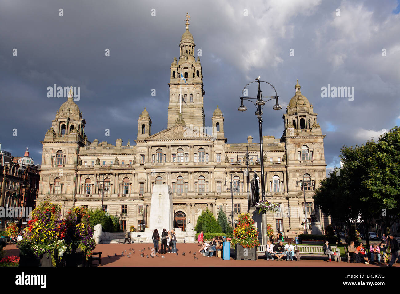 Glasgow City Chambers / Mairie sur George Square, Ecosse, Royaume-Uni Banque D'Images