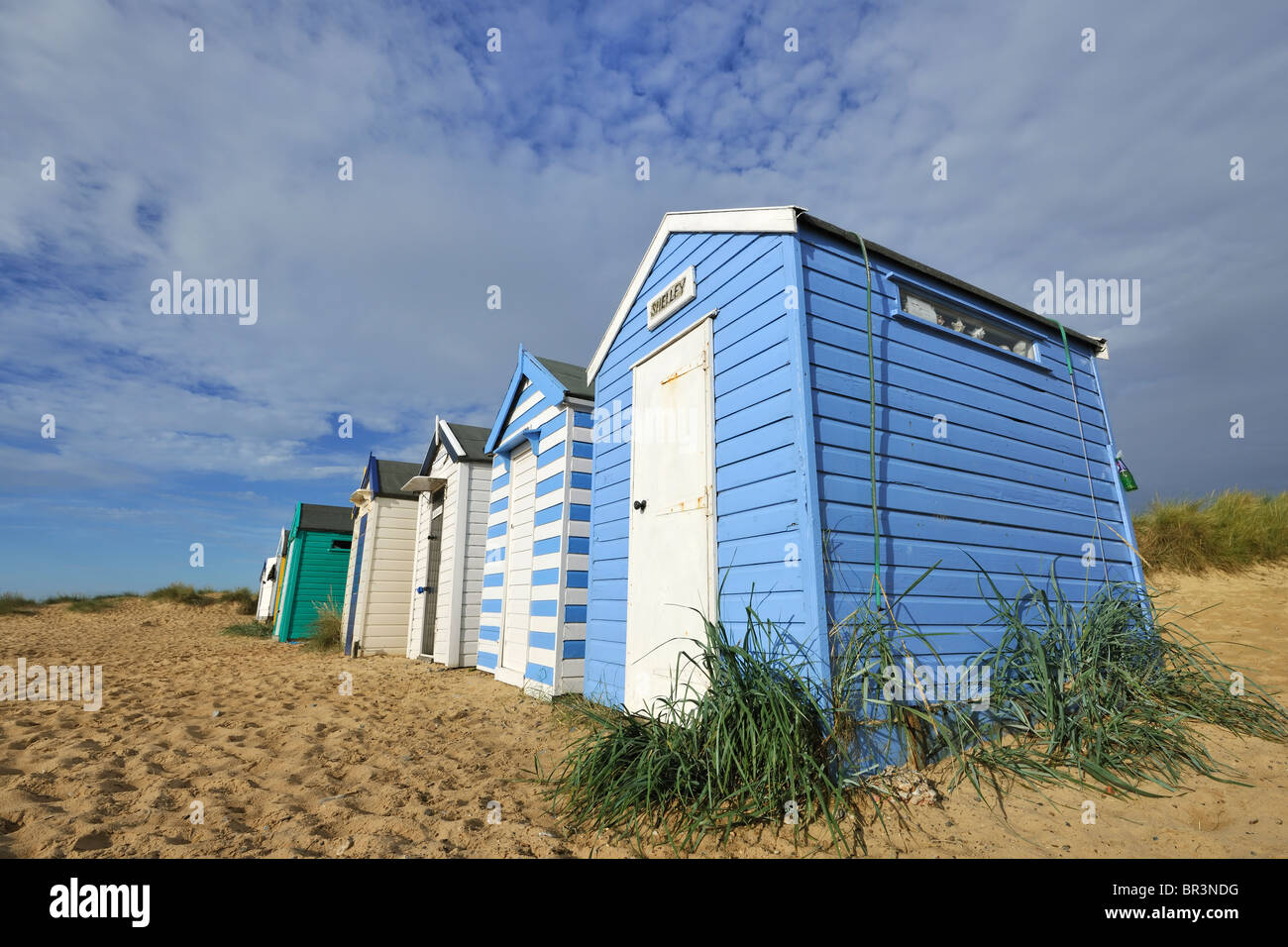 Cabines de plage - Southwold, Suffolk Banque D'Images