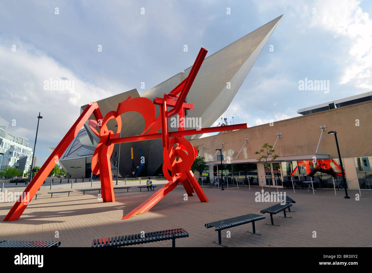 Sculpture Lao-tseu Civic Center Denver Colorado complexe culturel Banque D'Images