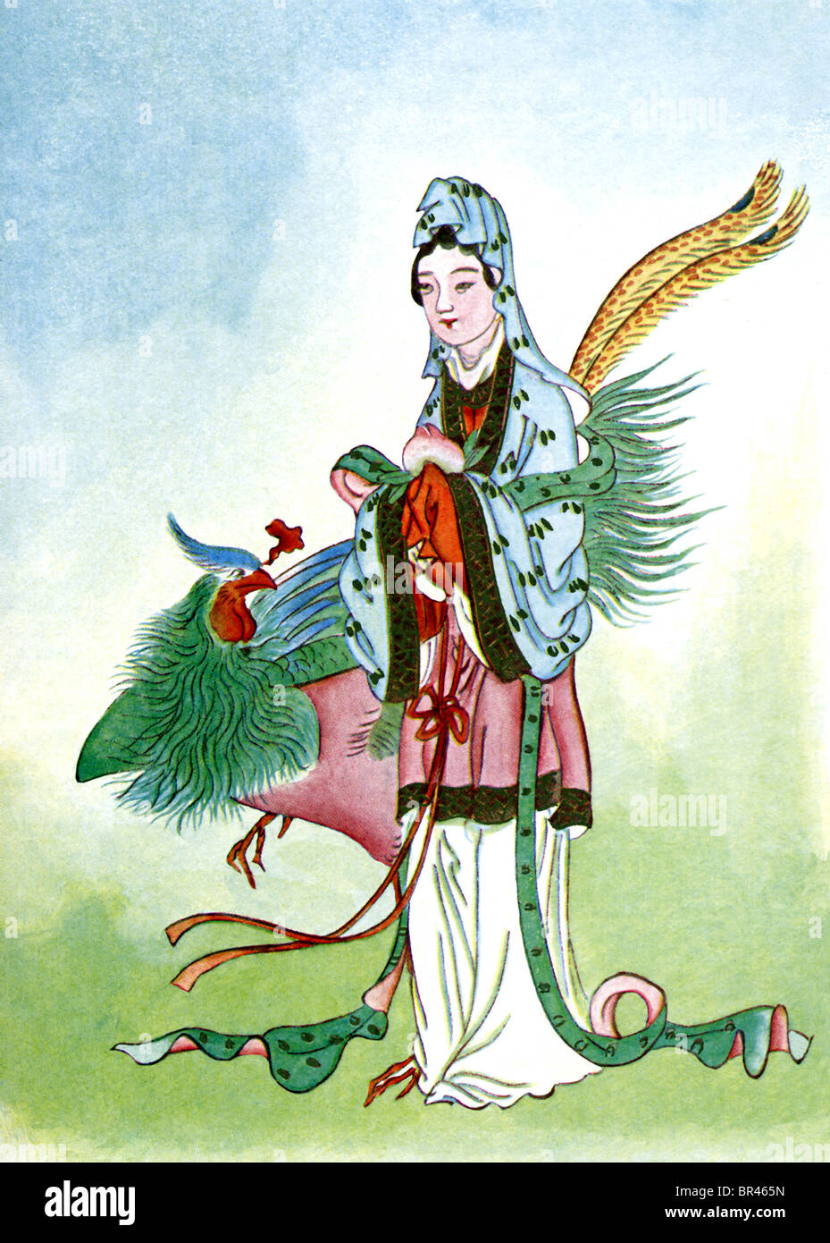 Dans la mythologie Chinoise, Hsi Wang Mu est souvent appelée la mère d'or de la tortue. Banque D'Images