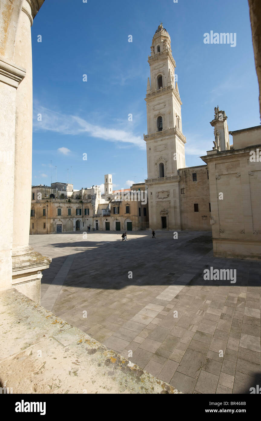 Lecce, place de la cathédrale : bell tower Banque D'Images