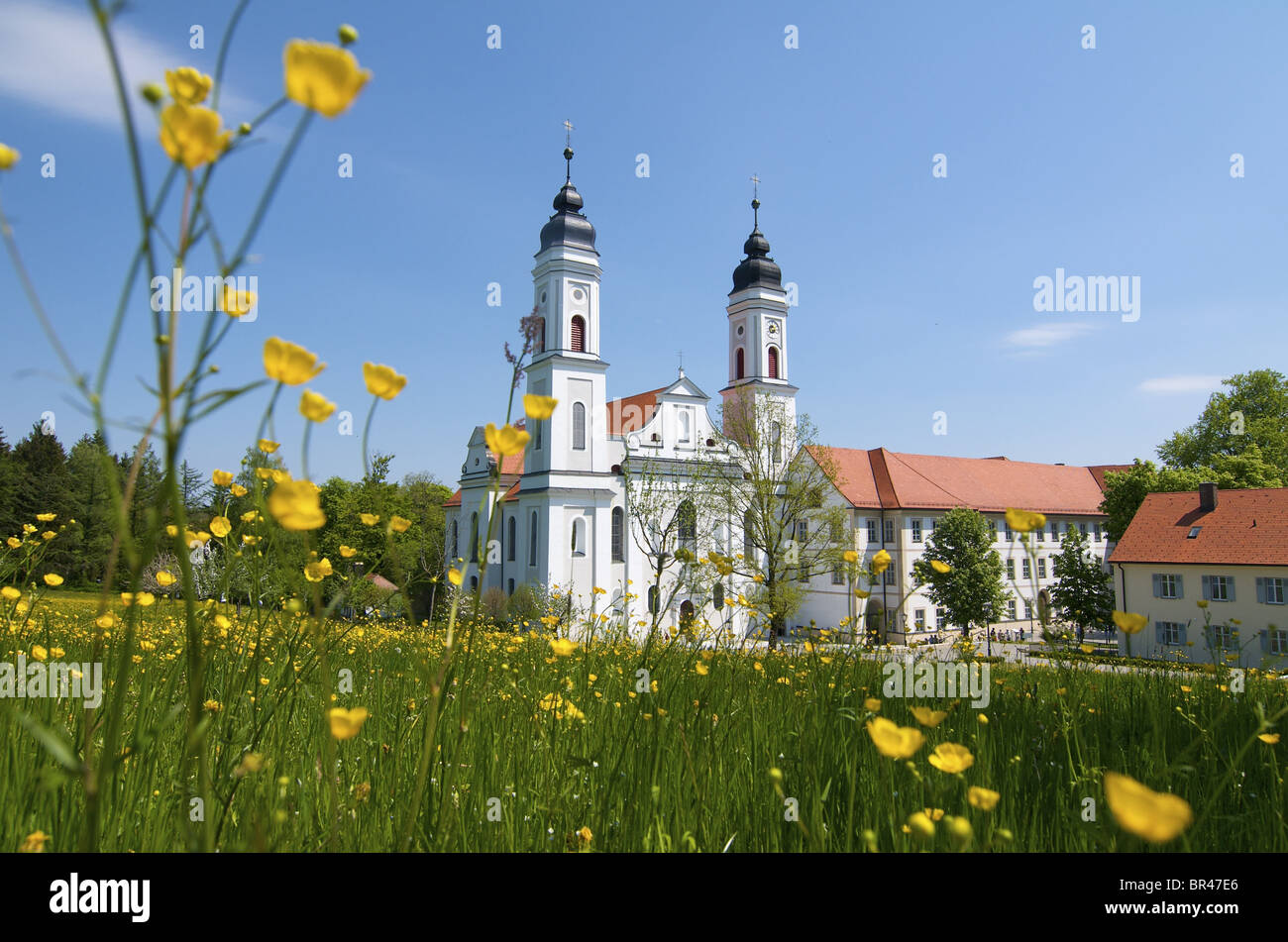 Irsee, abbaye, Schwaben, Bavaria, Germany, Europe Banque D'Images