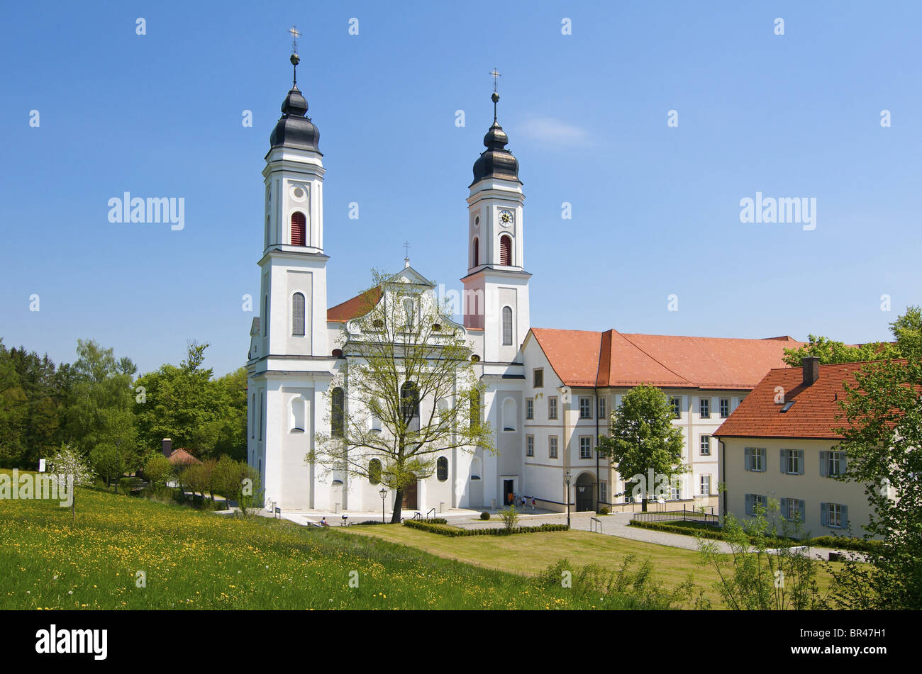Irsee, abbaye, Allgaeu, Bavaria, Germany, Europe Banque D'Images