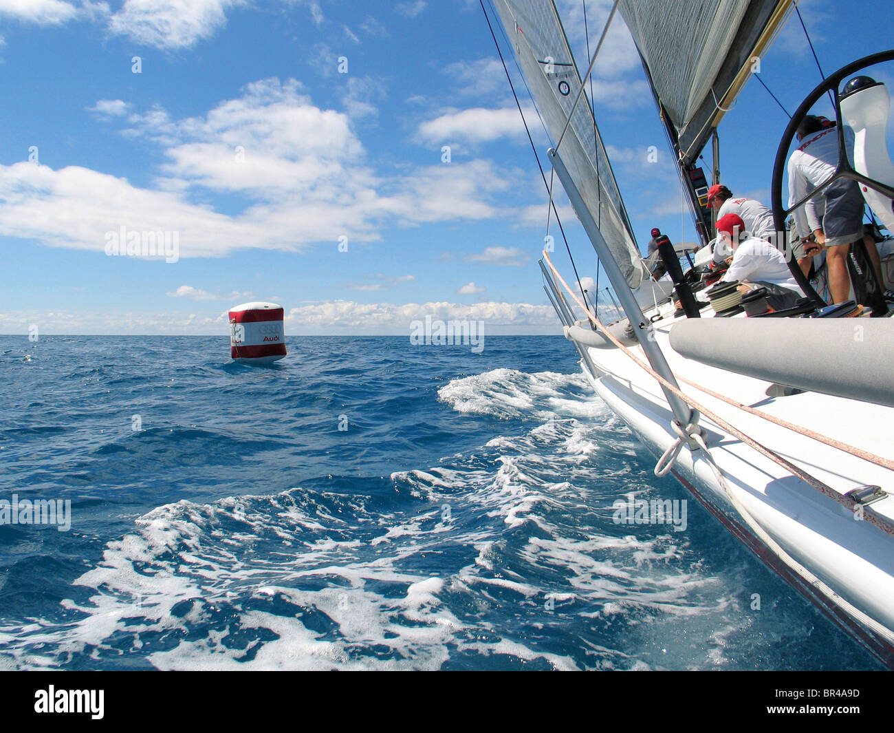 À bord du yacht de Yendys, off Hamilton Island, Queensland, Australie. Banque D'Images