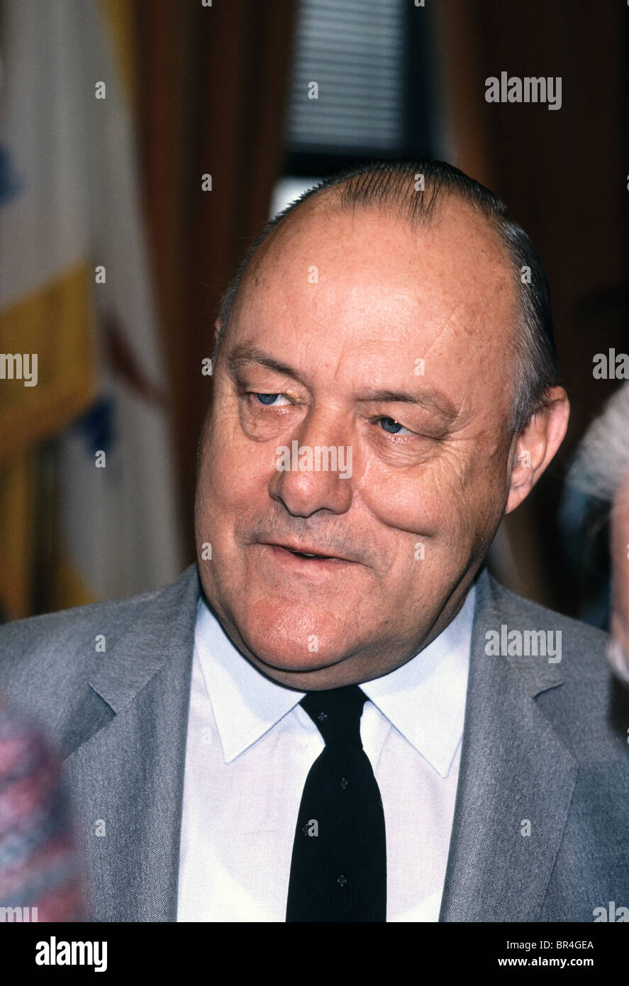 Le premier ministre néo-zélandais, visites Robert Muldoon, San Francisco, 1984 Banque D'Images