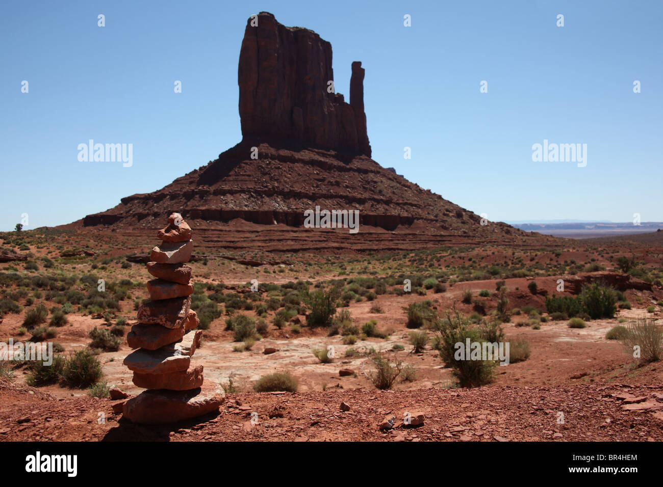 Désert paysage paysage le long de la carte Wildcat Trail in Monument Valley Navajo Tribal Park en Arizona et l'Utah, USA, 15 juin, 2010 Banque D'Images