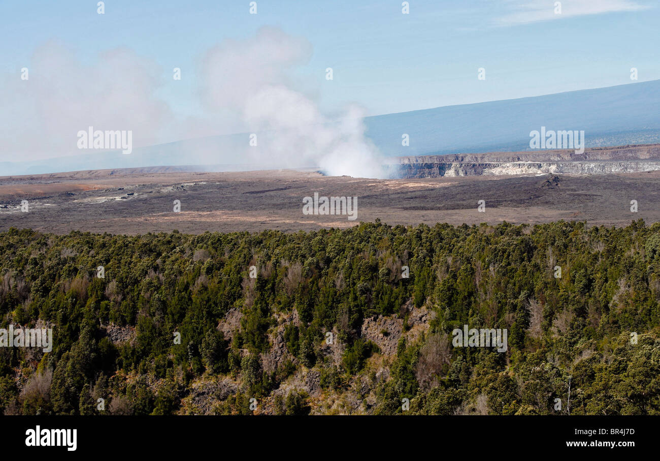 Cratère du volcan bouclier Kilauea Banque D'Images