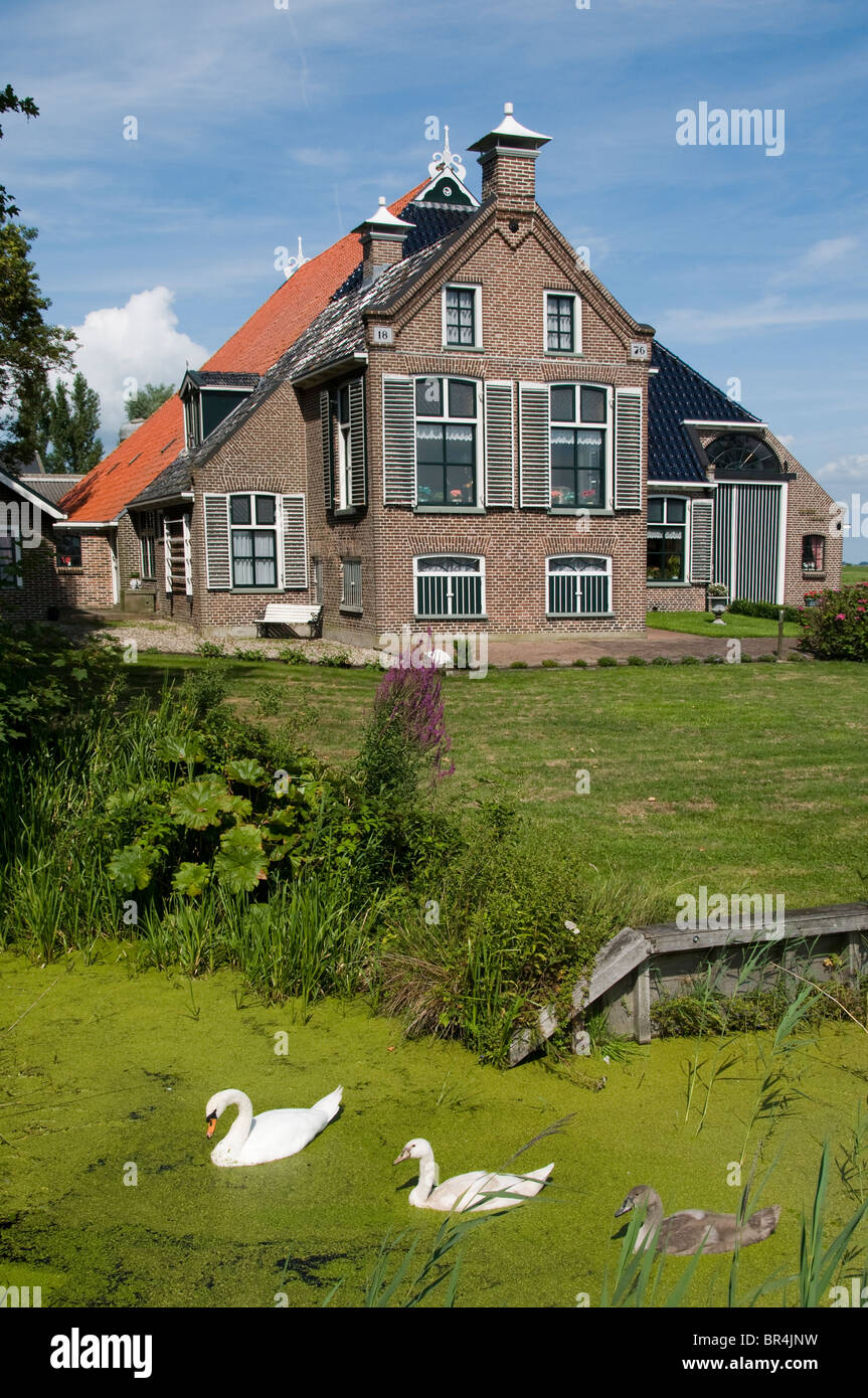 Friesland Pays-bas siège Farm Country Manor Banque D'Images