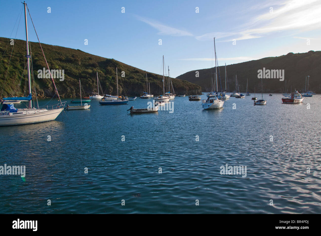 Port de Solva à marée haute, Galles Pembrokeshire Coast national park UK Voir 105562 Solva Banque D'Images