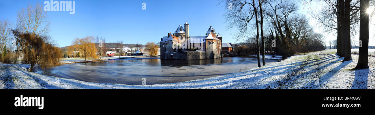 Fresnicourt (62) : le "Château d''Olhain' château fortifié Banque D'Images