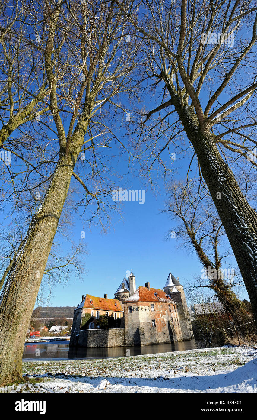 Fresnicourt (62) : le "Château d''Olhain' château fortifié Banque D'Images