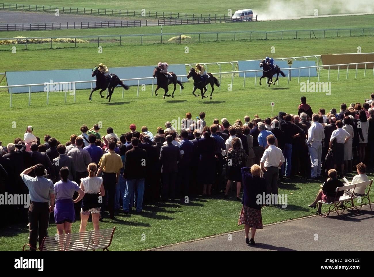 Le Curragh, Co Kildare, Irlande, l'Hippodrome de Curragh, les courses de chevaux Banque D'Images