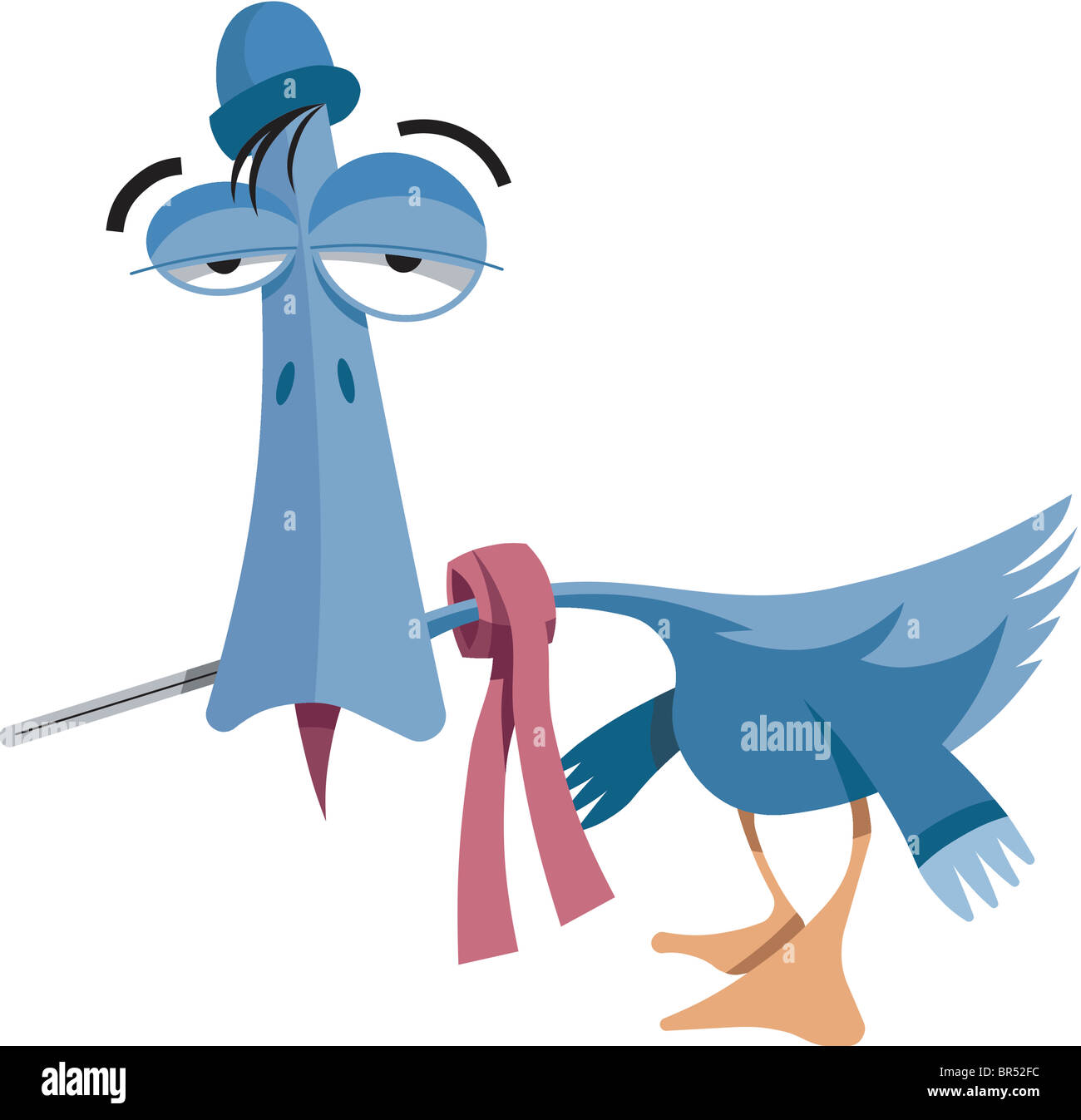 Un Dessin Dun Oiseau Malade Banque Dimages Photo Stock