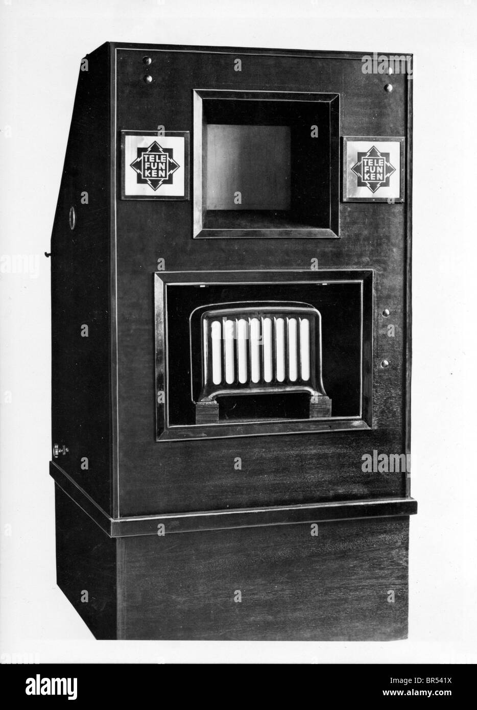 Photographie historique de la télévision Telefunken, VHF, vers 1930 Banque D'Images