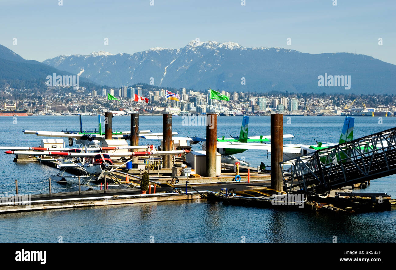 Hydravion amarré dans le port de Vancouver Banque D'Images