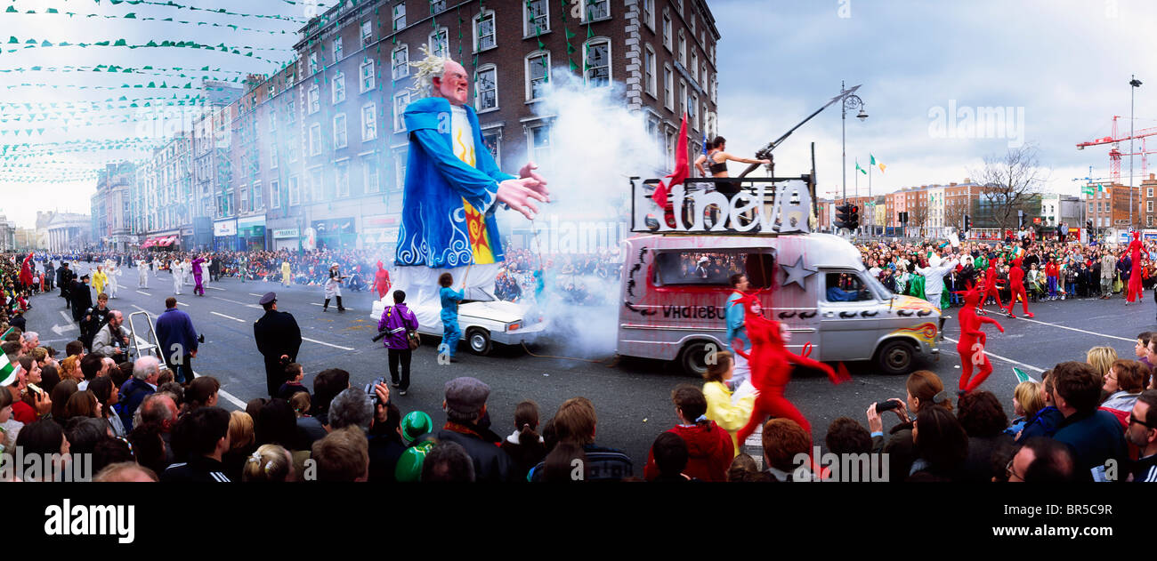 La ville de Dublin, Dublin, Irlande, St Patrick's Day Parade Banque D'Images