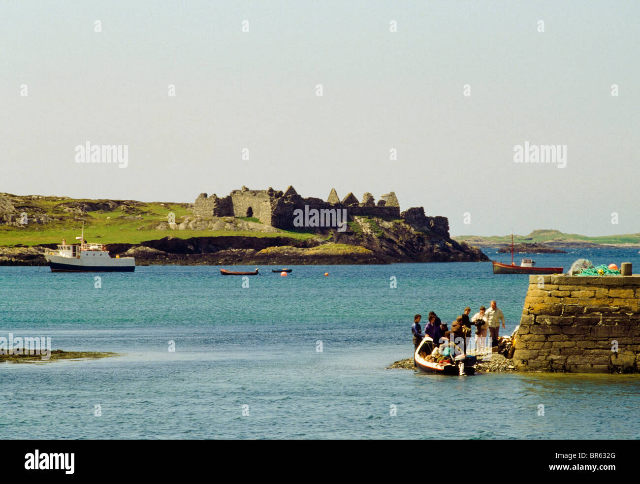 Co Galway, Irlande, l'Île Inishbofin, château, Cromwells Banque D'Images