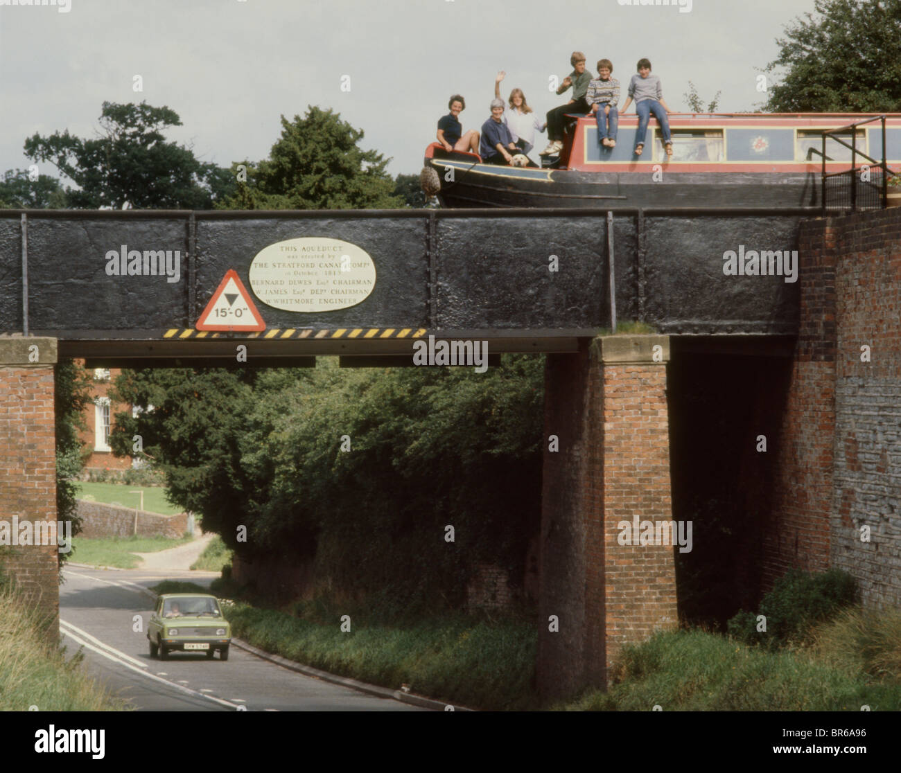 Angleterre Warwickshire Stratford à l'Aqueduc Canal Edstone Banque D'Images