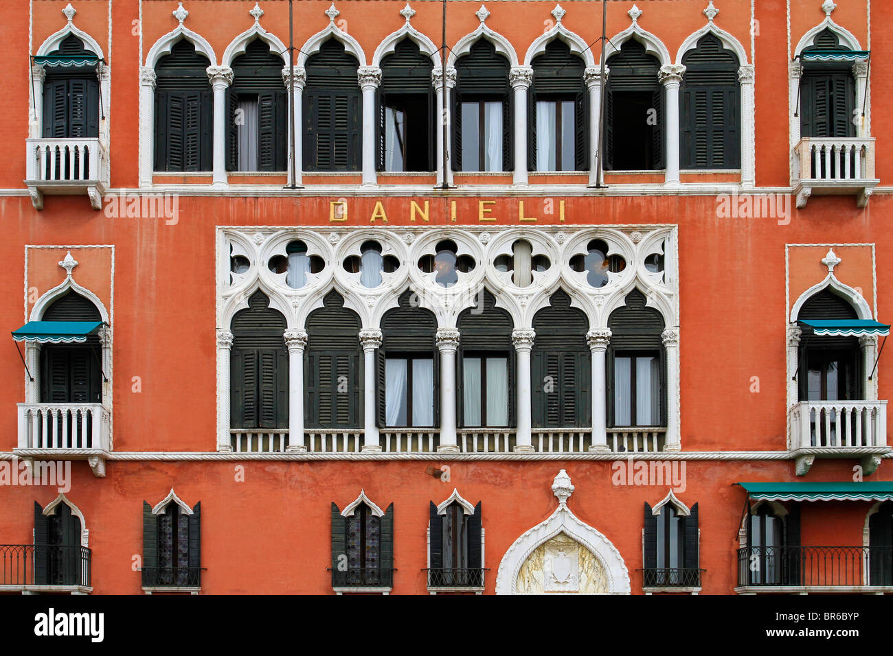 Façade de l'hôtel de 5 étoiles l'hôtel Danieli à Venise, Italie Banque D'Images