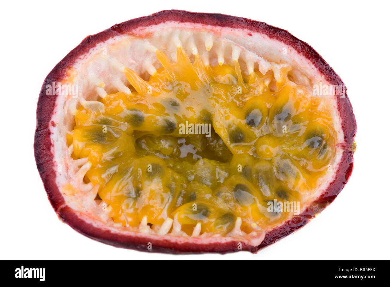 Fruit de la passion - Passiflora edulis Banque D'Images