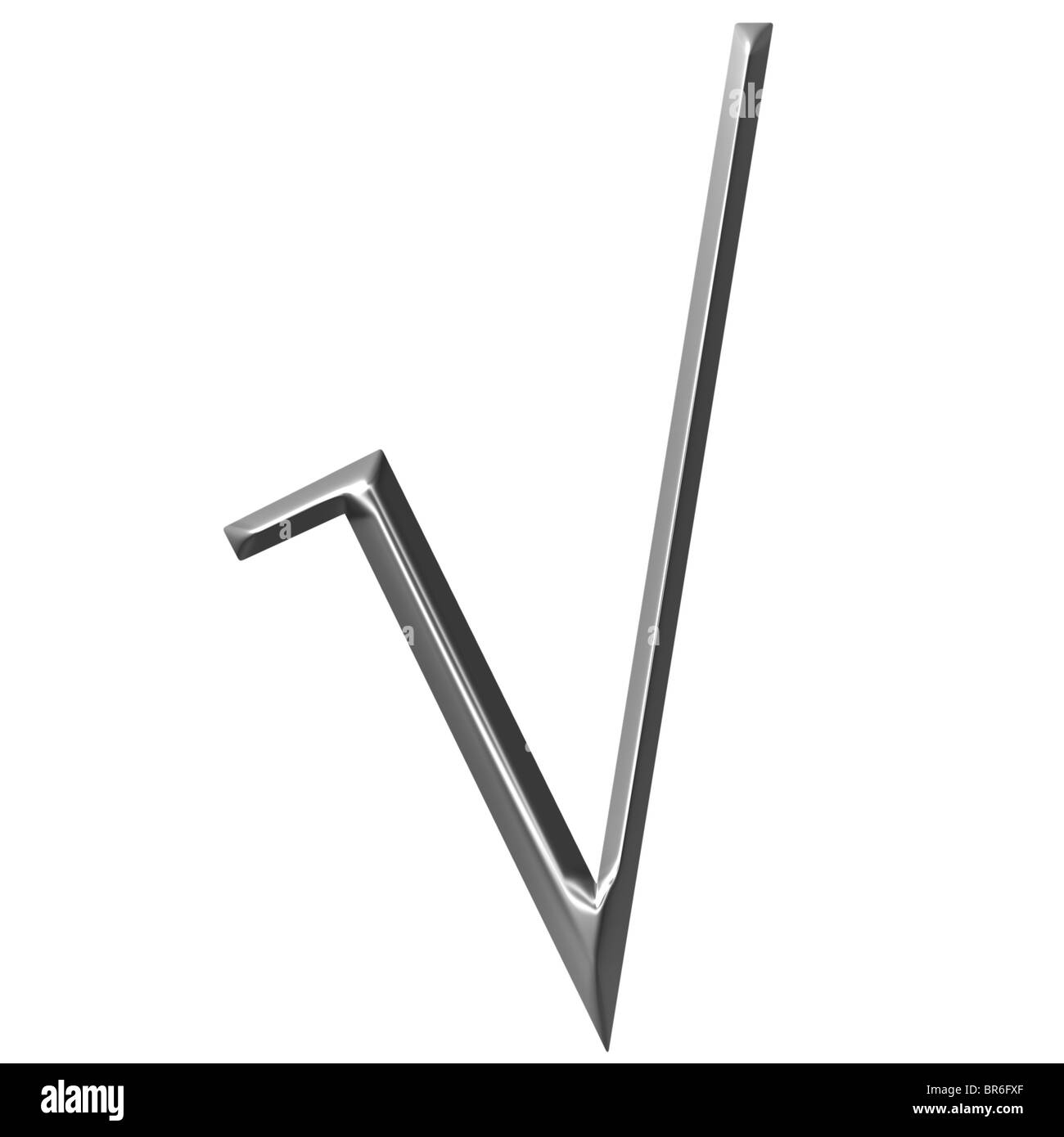 Argent 3d signe radical Banque D'Images