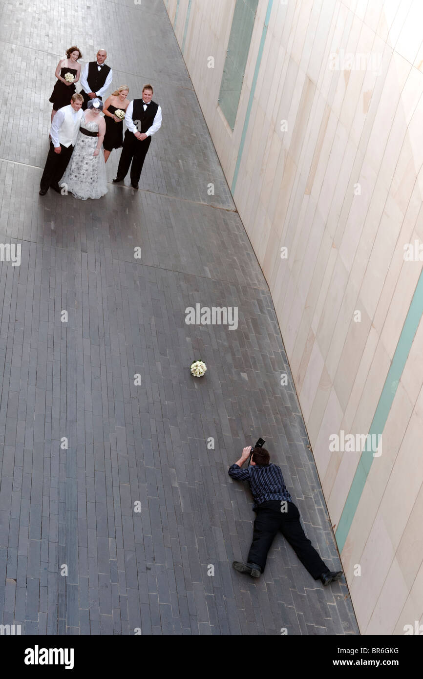 Photographe de mariage au travail, Canberra, Australie Banque D'Images