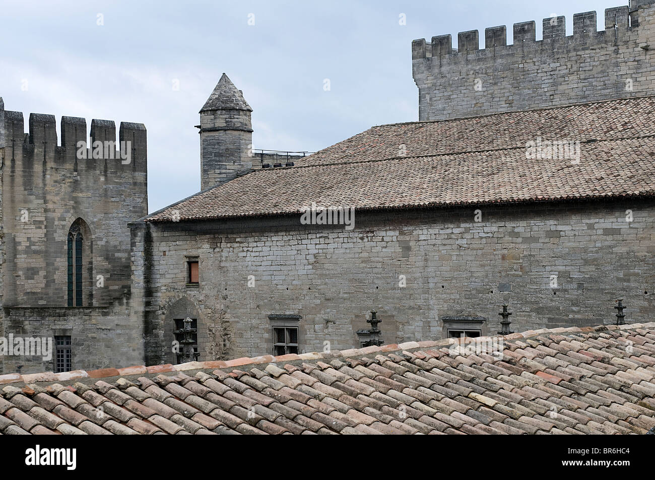 Le palais des Papes à Avignon Banque D'Images