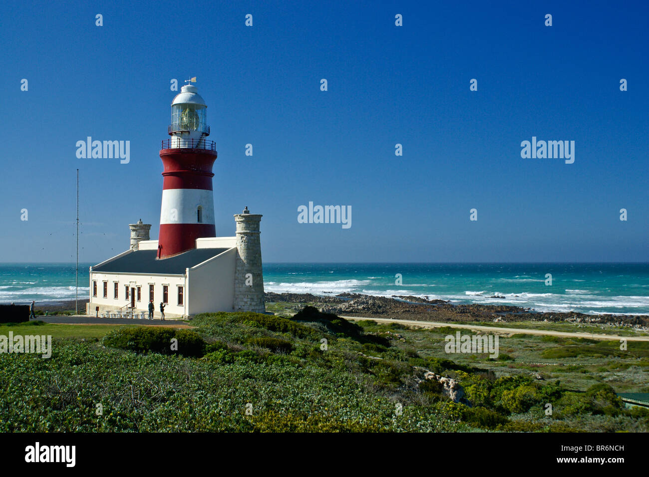 Cap Agulhas lighthouse, Western Cape, Afrique du Sud Banque D'Images