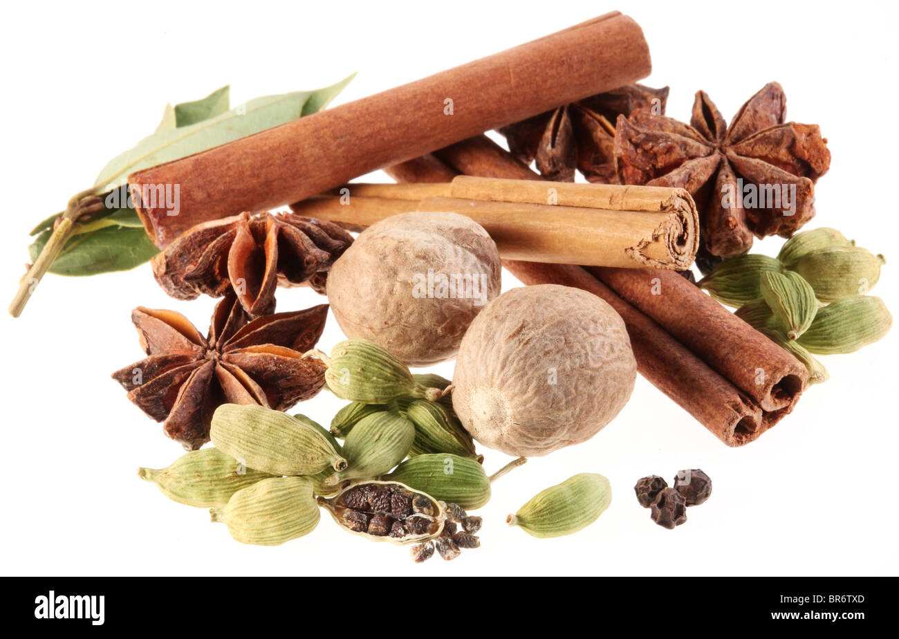 Notes asiatiques sur fond blanc Banque D'Images