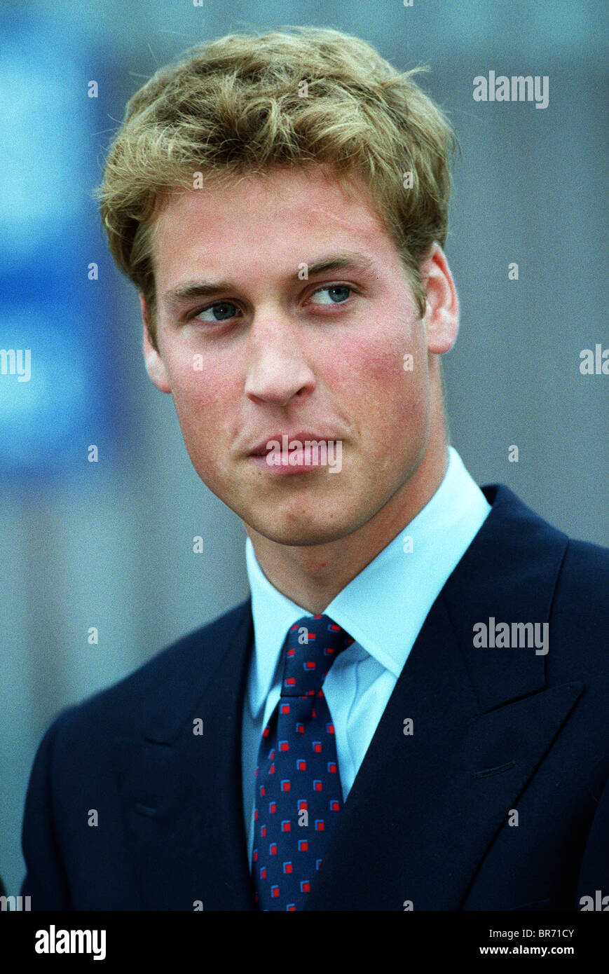 Le PRINCE WILLIAM Famille royale 21 septembre 2001 Glasgow Banque D'Images