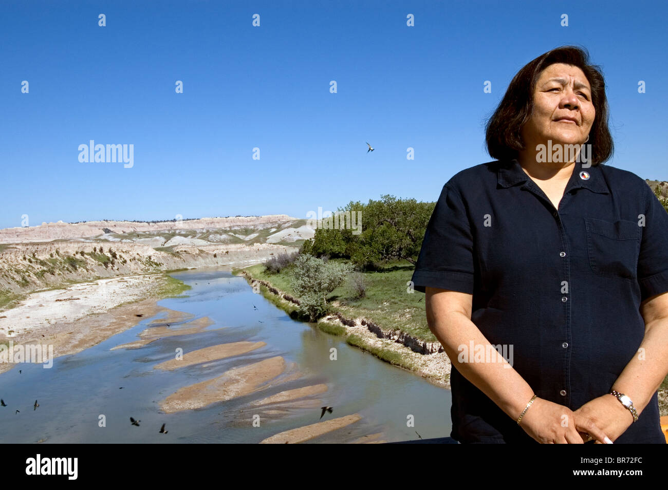 Portrait de Cecilia Firethunder Banque D'Images