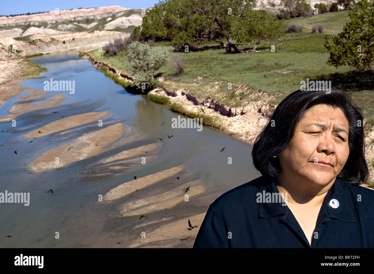 Portrait de Cecilia Firethunder Banque D'Images