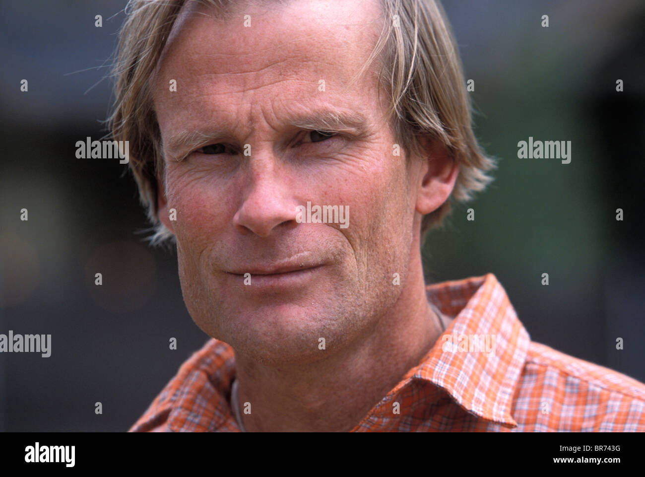 Un portrait d'un homme du Wyoming. grimpeur alpin Banque D'Images