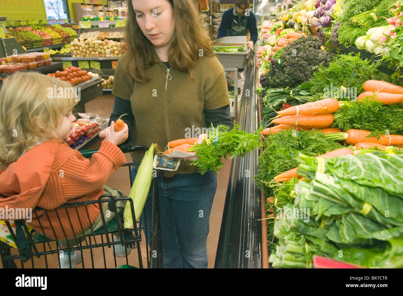 Marché des produits biologiques Banque D'Images